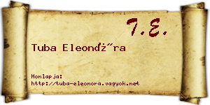 Tuba Eleonóra névjegykártya